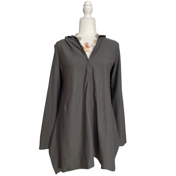 Eileen Fisher Lightweight Longline Hooded Jacket - Picture 10 of 10